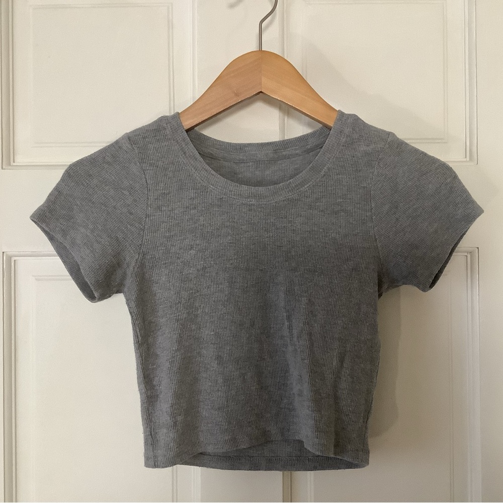Katie J NYC Livi rib t in gray kids size XL